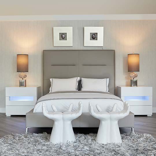 Modern Bedroom Furniture ready for fast delivery. From beds to benches everything you need to furnish your room