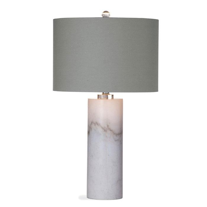 white company marble lamp